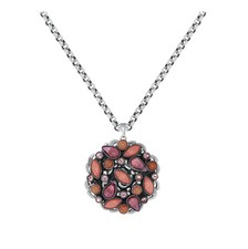 KONPLOTT Halskette Little Colour Dance antik Silber pink necklace 90 cm