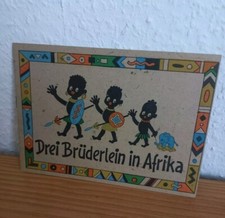 Antikes Altes Kinderbuch, Drei Brüderlein In Afrika, Ausmalbuch Vintage, Bradtke