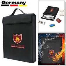 Feuerfeste Dokumententasche Geldkassette Feuersichere Feuerfest Wasserdicht DHL*