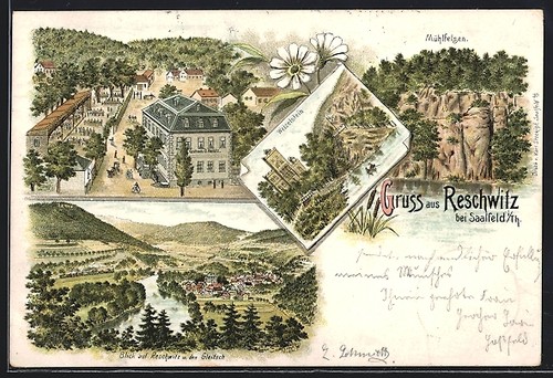 Lithographie reschwitz bei - reschwitz,