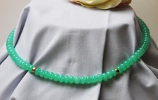 CHRYSOPRAS HALSKETTE, 585er