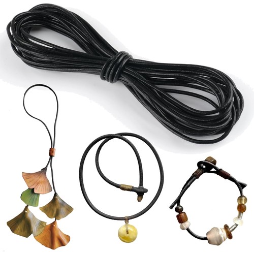 Lederband 2mm schwarz - lederband,