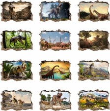 140cm STICKER 3D Wandtattoo Wandbild Dinosaurier Urzeit Dino