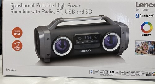 Lenco boombox spr 100 - spr-100, bk