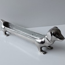 ?Metall Dekoartikel wahrscheinlich eine Messerauflage Schreibtisch Zubehör geformter Dackel Hund 