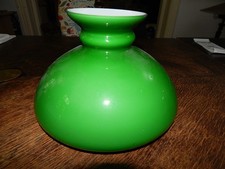 Ersatzschirm Petroleumlampe grün Glas 23,25  cm Durchmesser unten
