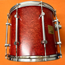 Rare Vintage 14“ Tom Sonor Force Maple Red Tulip Mit Haariss Im Kessel