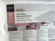 Nacken Stützkissen Anti Milben Kissen Allergikergeeignet . weiß Bezug waschbar