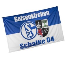 FC Schalke 04 Hissfahne GE-Schalke 250 x 150 cm blau weiß Fahne Hissflagge S04