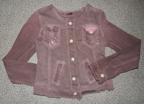 Damen jeansjacke lila - jeansjacke, fransen