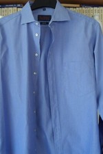 Herren Hemd  , von Gino Lombardi. Gr, 40 , blau, weiß liniert, langarm