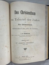 Das Christenthum im Talmud ... Pranaitis / Deckert. Erstausgabe 1894 + 2 weitere