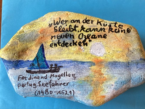 Bemalter stein xxl - xxl, naturstein
