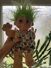 Troll Puppe Kobold 90er Jahre 33cm Grüne Haare Vintage Retro 90s Rarität