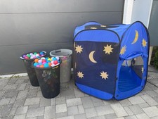 Bällebad mit ca. 500 Bällen – Spielzelt mit Sternen & Mond - Bälle neuwertig