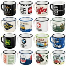 Nostalgic-Art - Emaille Kaffee-, Tee-, Kakaobecher  Pott Tasse Campinggeschirr