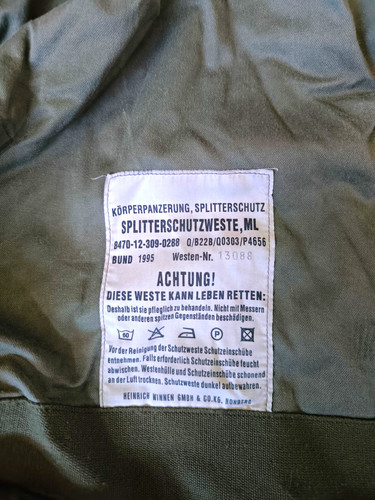 Bundeswehr splitterschutzweste - bundeswehr,