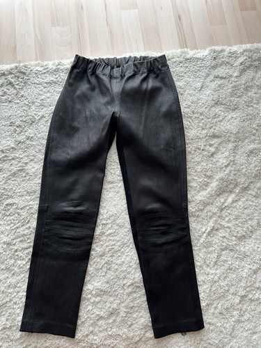 Leder leggings hose schwarz - leder,