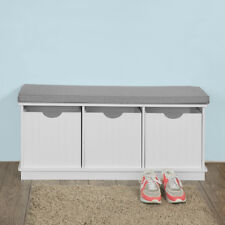B-waren moderne Schuhtruhe,Sitzkommode, Schuhschrank,weiß, FSR30-W-bwaren