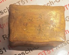 Dekorative Holzkiste, Shabby Chic Altholz Box zur Aufbewahrung, Schachtel Golden