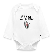 Papas Volltreffer Witziger Spruch Dart Baby Baby Bio-Langarm-Body