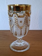 Zwei Fußbecher Pokalglas Pressglas wahrscheinlich aus Böhmen