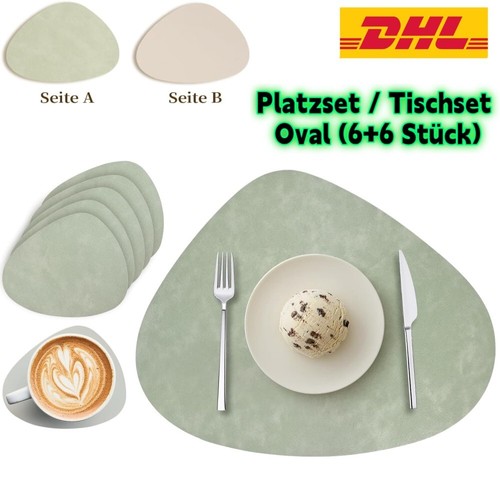 12er set oval tischsets - 6,