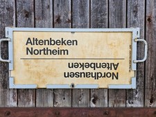 Zuglaufschild aus PVC