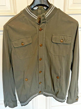 Herren Sweatjacke blauoliv, "TABACCHI" Gr.52, Baumwolle , durchgehend geknöpft