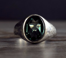 Ring Silber 835 Spinell grün