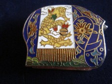 Metermaß  Rollmeter ausziebar 1,0 m im emailierter Metallbehälter