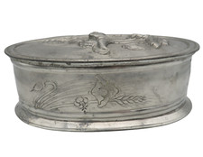 Vintage Zinn Deckeldose mit