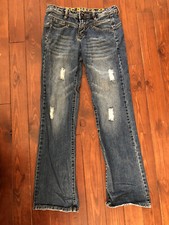 *+* De Puta Madre 69 *+* W29 Damen Jeans Hose blau destroyed look