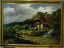 Großes Ölbild "Süddeutsche