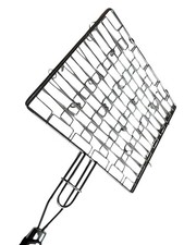 Oleio Grillguthalter mit Kunststoffgriff Grillwender Grillkorb für Fisch Gemüse