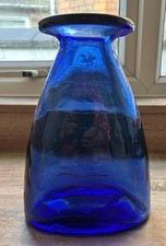 Vintage kobaltblau glasflasche - vintage,