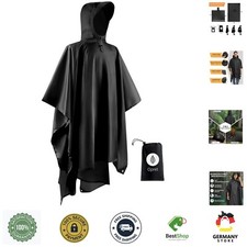 Wasserfester, leichter Regenponcho - 3-in-1 Multifunktionsumhang für Outdoor