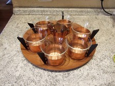 Bowle-Service aus Messing, 60ziger Jahre