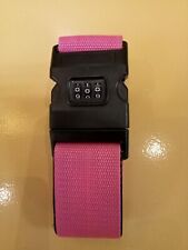 Koffergurt mit Zahlenschloss und Adressfach, Farbe pink, gebraucht 10707