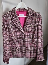 Elégance Bouclé Blazer, Wolle / Seide, Gr. 42, Multicolor