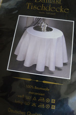 Damast Tischdecke Rund 160 cm