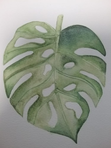 Aquarellmalerei blattmotiv - aquarellmalerei,,
