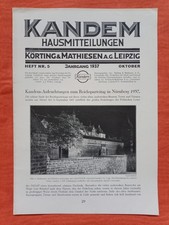 Werbung Reklame Kandem Lampen und Leuchten 1937