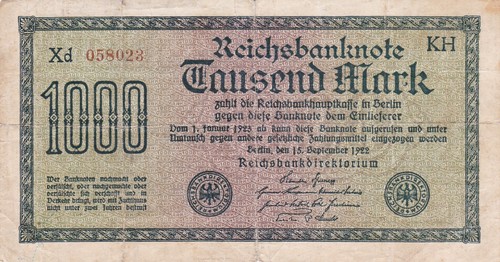 1000 mark reichsbanknote - reichsbanknote , 15