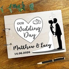 Holz unser Hochzeitstag Paar