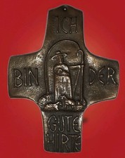 Kleines Bronze Kreuz Wandkreuz Kommunion Konfirmation Butzon & Bercker 9.6×7.3cm