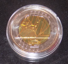 Gedenkprägung: 2 Euro - Raub der Europa, teilvergoldet, 2008, 40 mm, PP