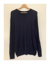 George Clothing Marineblau Langarm Baumwolle Pullover Größe L Brustumfang 42-44in 30,5in