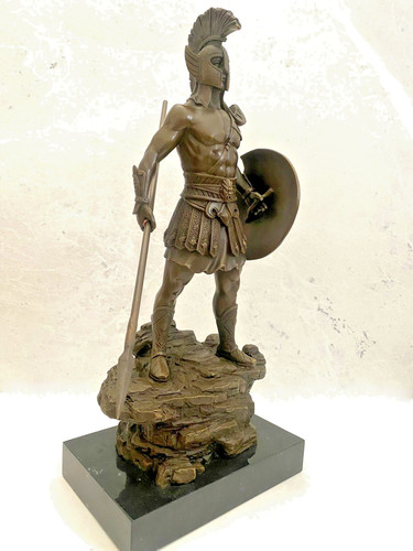 Bronzefigur spartaner mit - spartaner,