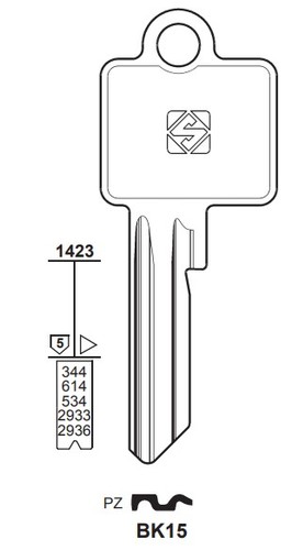 Silca bk15 schlüsselrohling - bk15,